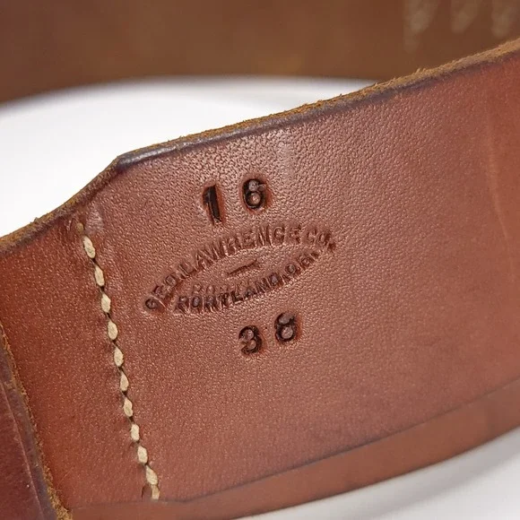 Vintage George Lawrence Co.Ammunition Leather Belt .38 Cal Size 36